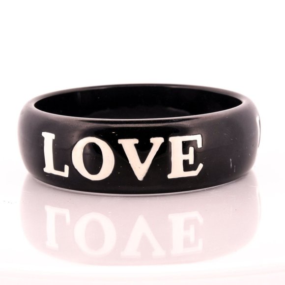 LOVE Black Cuff Bracelet - Picture 4 of 8
